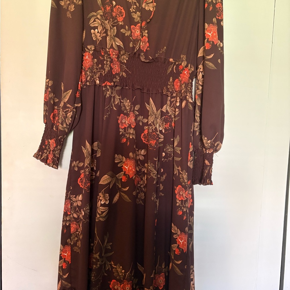 Floral Brown Dress